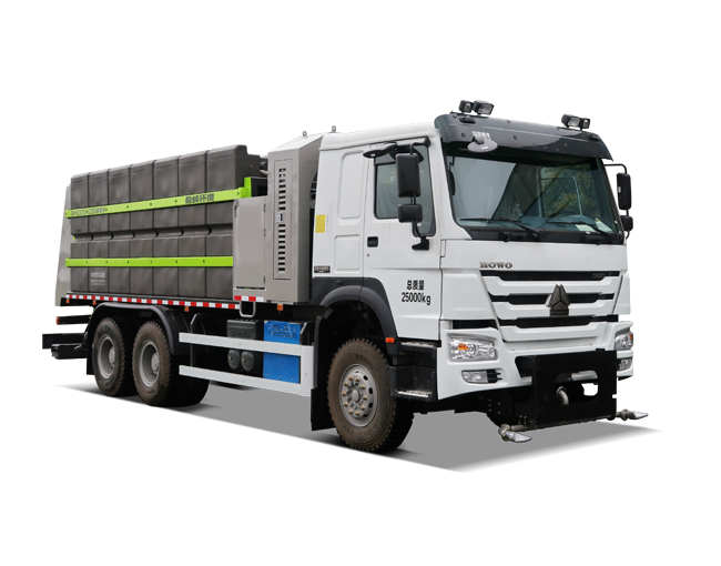 Nedves hótakarító teherautó